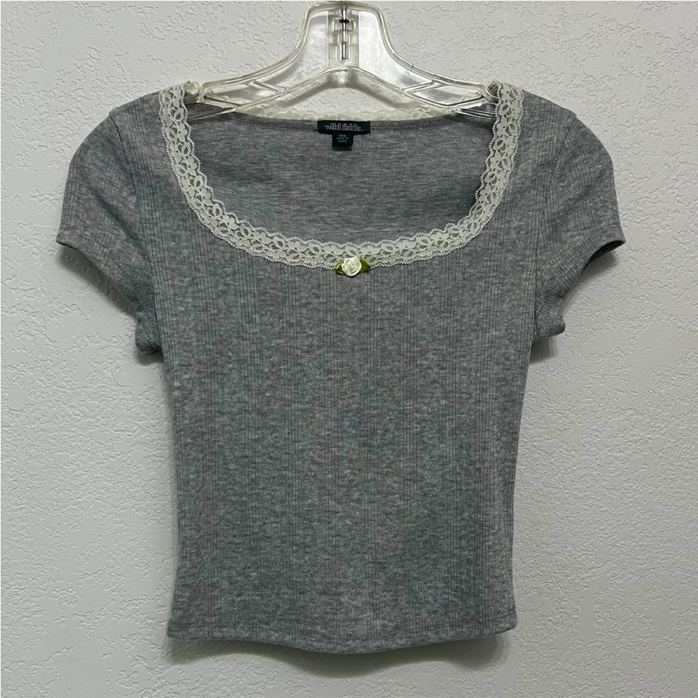 Lace & Rose Pointelle wild fable shirt